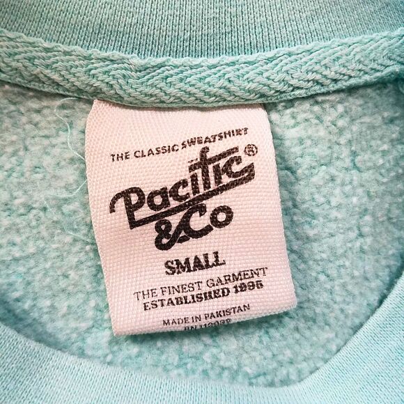 Pompano Beach Florida Crewneck Sweatshirt Women’s Small Light Blue Pacific & Co - Picture 4 of 4